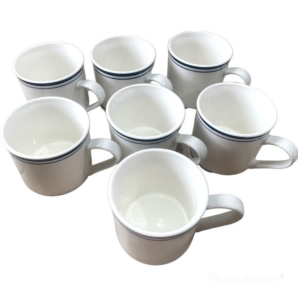 Totally Today Coffee cup Blue Dual Stripe - Picture 1 of 15